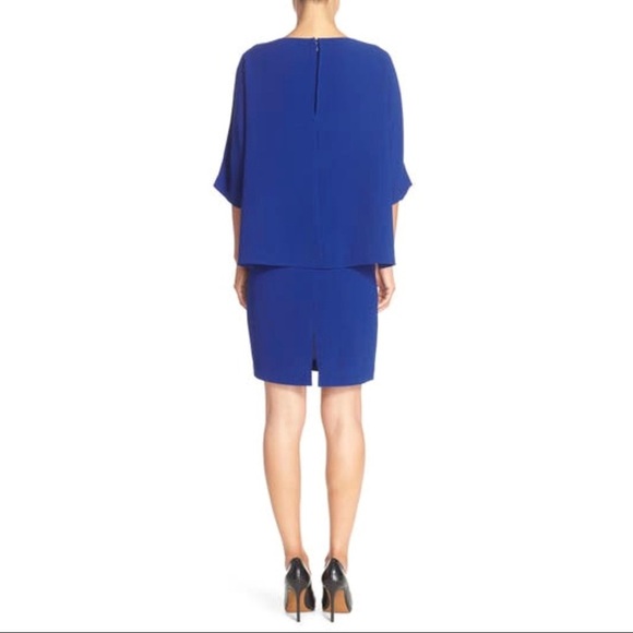 Modest NWT Adrianna Papell Royal Blue Sheath Dress - Picture 2 of 6